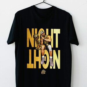Steph Curry Night Gold Warriors Back Again NBA Championship Fan Pride Graphic 91